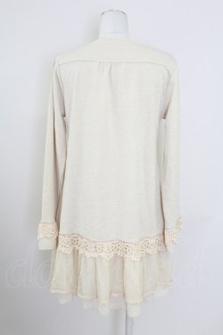 画像2: axes femme / レーシー切替ロングカーデ  キナリ T-25-10-01-020-AX-TO-HS-ZT