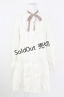 画像1: axes femme / ピンストライプ柄シャツチュニ  キナリ T-25-10-01-021-AX-OP-HS-ZS