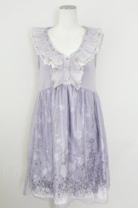 axes femme / チュール重ね結晶柄チュニ  ラベンダー T-25-10-01-023-AX-OP-HS-ZS