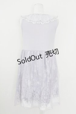 画像2: axes femme / チュール重ね結晶柄チュニ  ラベンダー T-25-10-01-023-AX-OP-HS-ZS