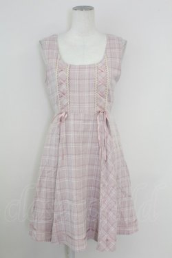 画像1: axes femme / ローズメッセージパネル柄ワンピース  ピンク T-25-10-01-025-AX-OP-HS-ZT