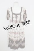 axes femme / リボンローズウエストシャーリングワンピース  キナリ T-25-10-01-027-AX-OP-HS-ZS
