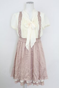 画像1: axes femme / 重ね着風ワンピース  キナリｘピンク T-25-10-01-028-AX-TO-HS-ZT