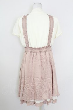 画像2: axes femme / 重ね着風ワンピース  キナリｘピンク T-25-10-01-028-AX-TO-HS-ZT