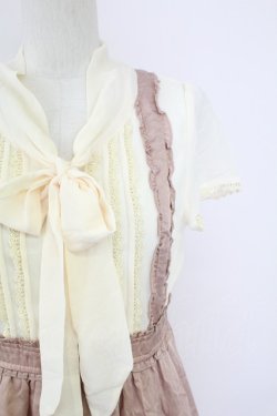 画像4: axes femme / 重ね着風ワンピース  キナリｘピンク T-25-10-01-028-AX-TO-HS-ZT