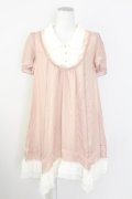 axes femme / イレヘムブロッキングチュニ  ピンクｘオフ T-25-10-01-029-AX-TO-HS-ZT