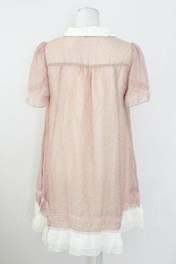 画像2: axes femme / イレヘムブロッキングチュニ  ピンクｘオフ T-25-10-01-029-AX-TO-HS-ZT