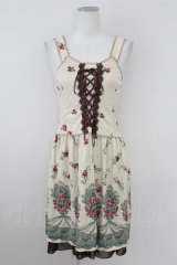 axes femme / カメオローズパネルptジャンパースカート  キナリ T-25-10-01-033-AX-OP-HS-ZS