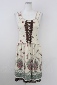 axes femme / カメオローズパネルptジャンパースカート  キナリ T-25-10-01-033-AX-OP-HS-ZS