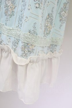 画像4: axes femme / フラワーフレームボータイワンピース  サックス T-25-10-01-034-AX-OP-HS-ZT