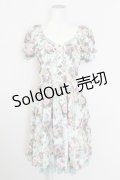 axes femme / 花柄オフショルワンピース  グリーン T-25-10-01-035-AX-OP-HS-ZS