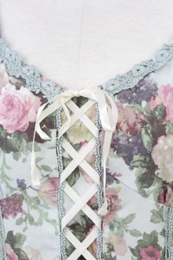 画像4: axes femme / 花柄オフショルワンピース  グリーン T-25-10-01-035-AX-OP-HS-ZT
