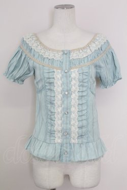 画像1: axes femme / ドビージャガードビスチェブラウス  サックス T-25-10-01-012-AX-BL-HS-ZT