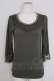 画像1: axes femme / レースパール配色カットソー  カーキ T-25-10-01-013-AX-TO-HS-ZT (1)