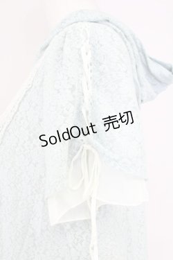 画像3: axes femme / フード付きレース半袖プルオーバー  ミント T-25-10-01-014-AX-TO-HS-ZS