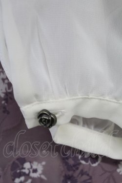 画像4: axes femme / 花柄切替シフォントップス  パープルｘオフ T-25-10-01-015-AX-TO-HS-ZT