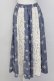 画像1: axes femme / レース花パッチワークスカート  ブルー T-25-10-02-025-AX-SK-HR-ZT (1)