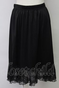 画像1: axes femme / レース重ねペチスカート  黒 T-25-10-02-027-AX-SK-HR-ZT