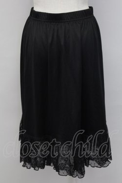 画像2: axes femme / レース重ねペチスカート  黒 T-25-10-02-027-AX-SK-HR-ZT