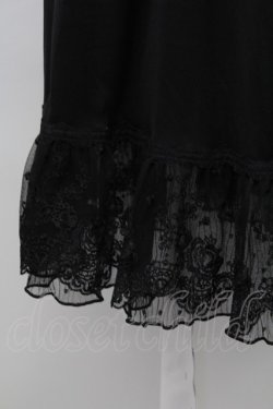 画像3: axes femme / レース重ねペチスカート  黒 T-25-10-02-027-AX-SK-HR-ZT