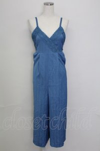 axes femme / シアーストライプコンビネゾン  ブルー T-25-10-02-029-AX-OP-HR-ZS