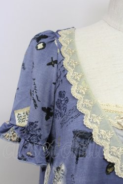 画像3: axes femme / メッセージモチーフチュニック  ブルー T-25-10-02-001-AX-OP-HR-ZS