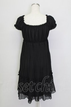 画像2: axes femme / シフォンプリーツワンピース  黒 T-25-10-02-011-AX-OP-HR-ZT