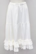 axes femme kawaii / ミディフリルペチスカート  白 T-25-10-02-012-AX-SK-HR-ZS