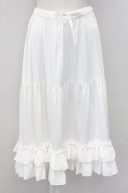 画像1: axes femme kawaii / ミディフリルペチスカート  白 T-25-10-02-012-AX-SK-HR-ZT