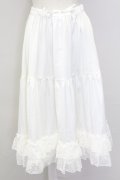 axes femme kawaii / ミディフリルペチスカート  白 T-25-10-02-013-AX-SK-HR-ZS