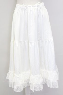 画像1: axes femme kawaii / ミディフリルペチスカート  白 T-25-10-02-013-AX-SK-HR-ZT