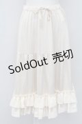 axes femme kawaii / ミディフリルペチスカート  キナリ T-25-10-02-017-AX-SK-HR-ZS