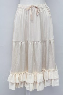 画像1: axes femme kawaii / ミディフリルペチスカート  キナリ T-25-10-02-017-AX-SK-HR-ZT