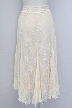 画像2: axes femme / レーシーロングスカート  ベージュ T-25-10-02-018-AX-SK-HR-ZT