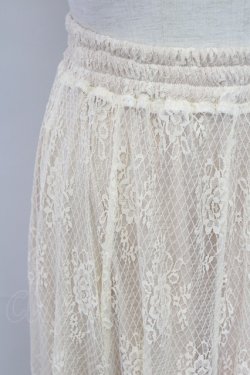 画像3: axes femme / レーシーロングスカート  ベージュ T-25-10-02-018-AX-SK-HR-ZT
