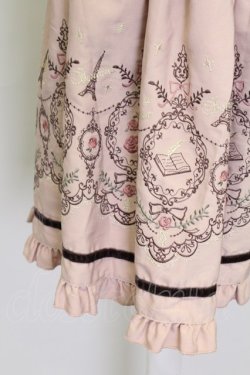画像4: axes femme / カラー刺繍レースアップスカート  ピンクベージュ T-25-10-02-020-AX-SK-HR-ZT