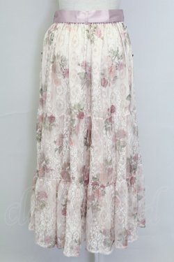 画像2: axes femme / sajouプリントレーススカート  ピンク T-25-10-02-021-AX-SK-HR-ZT