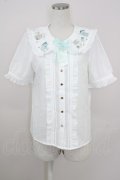Amavel / Fantasy Dreaming Bearブラウス  白Ｘミント T-25-10-05-001-CA-BL-SA-ZT
