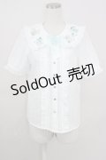 Amavel / Fantasy Dreaming Bearブラウス  白Ｘミント T-25-10-05-001-CA-BL-SA-ZI