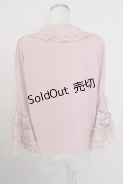 画像2: axes femme kawaii / レーシー姫袖ブラウス  ピンク T-25-10-05-003-AX-BL-SA-ZT