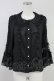 画像1: axes femme kawaii / レーシー姫袖ブラウス  黒 T-25-10-05-006-AX-BL-SA-ZT (1)