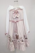 Amavel / Bears ClosetスイートAラインワンピース  ピンクＸ白 T-25-10-05-009-CA-OP-SA-ZT