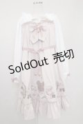 Amavel / Bears ClosetスイートAラインワンピース  ピンクＸ白 T-25-10-05-009-CA-OP-SA-ZT