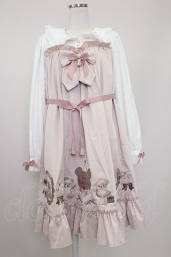 画像1: Amavel / Bears ClosetスイートAラインワンピース  ピンクＸ白 T-25-10-05-009-CA-OP-SA-ZT