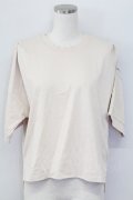 axes femme / 編上ロングTシャツ  ベージュ T-25-10-08-001-AX-TO-SA-ZT