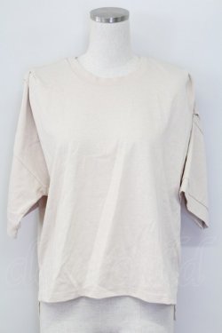 画像1: axes femme / 編上ロングTシャツ  ベージュ T-25-10-08-001-AX-TO-SA-ZT