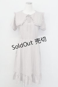 merry jenny / フリルセーラーカラーカットワンピース  ピンク T-25-10-08-027-LO-OP-SA-ZI