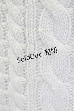 画像5: axes femme / 裾レース切り替えニットオフショルワンピース  サックス T-25-10-08-029-AX-OP-SA-ZI