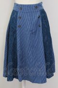 axes femme / ストライプ&レーススカート  青Ｘ白 T-25-10-08-036-AX-SK-SA-ZT