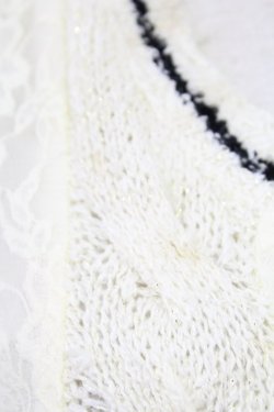 画像3: axes femme / レーシーチルデンニットベスト  アイボリー T-25-10-08-004-AX-TO-SA-ZT